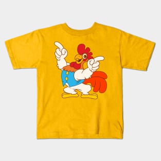 pointing rooster Kids T-Shirt